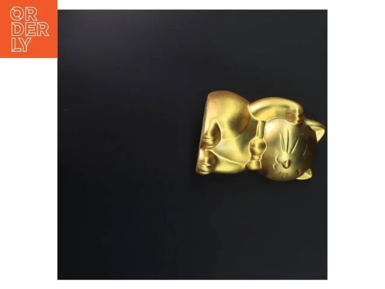 Billede 3 - Guldkat dekoration (str. 15x11 cm)