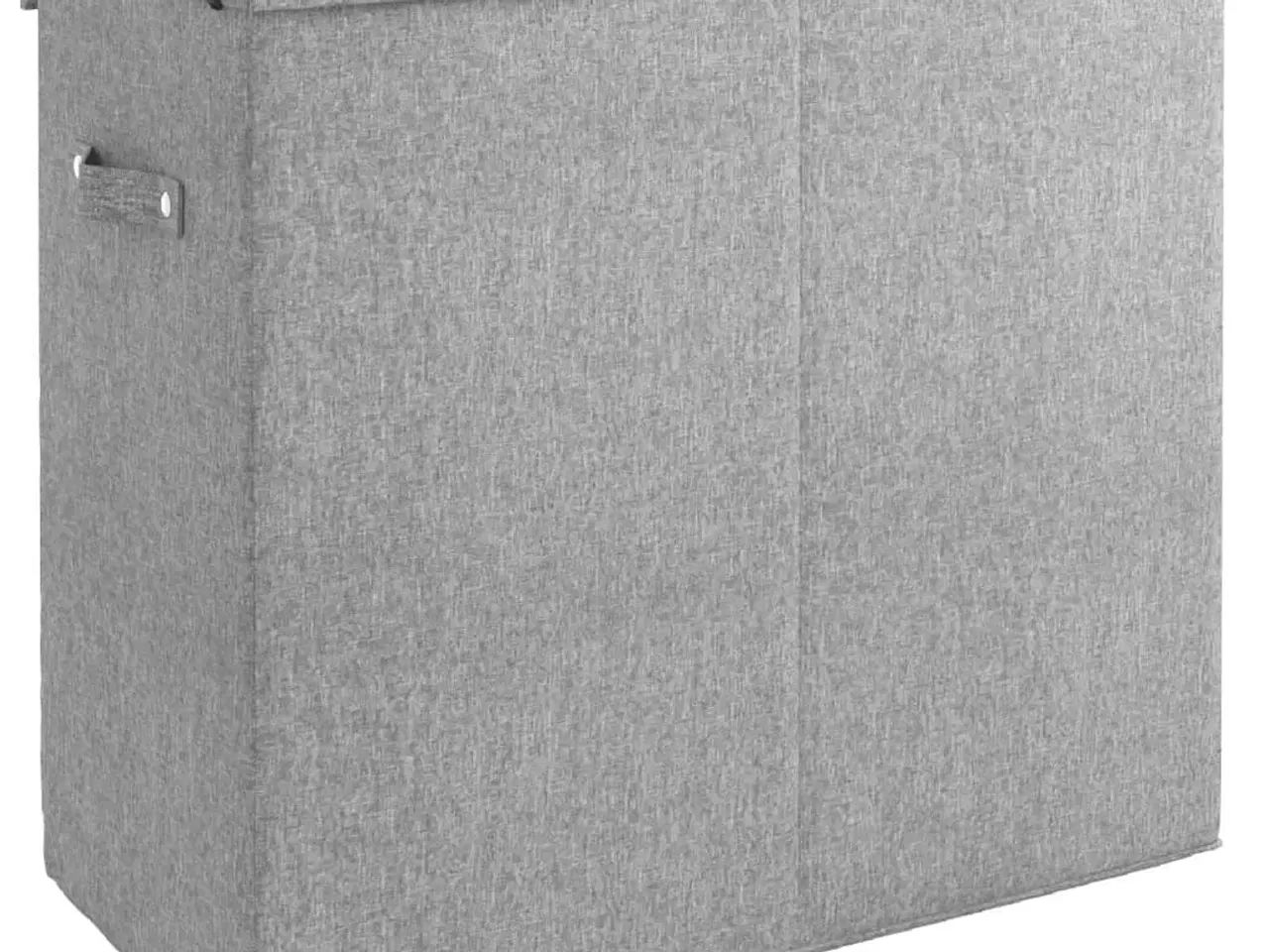 Billede 5 - Foldbar vasketøjskurv 64,5x34,5x59 cm kunstigt linned grå