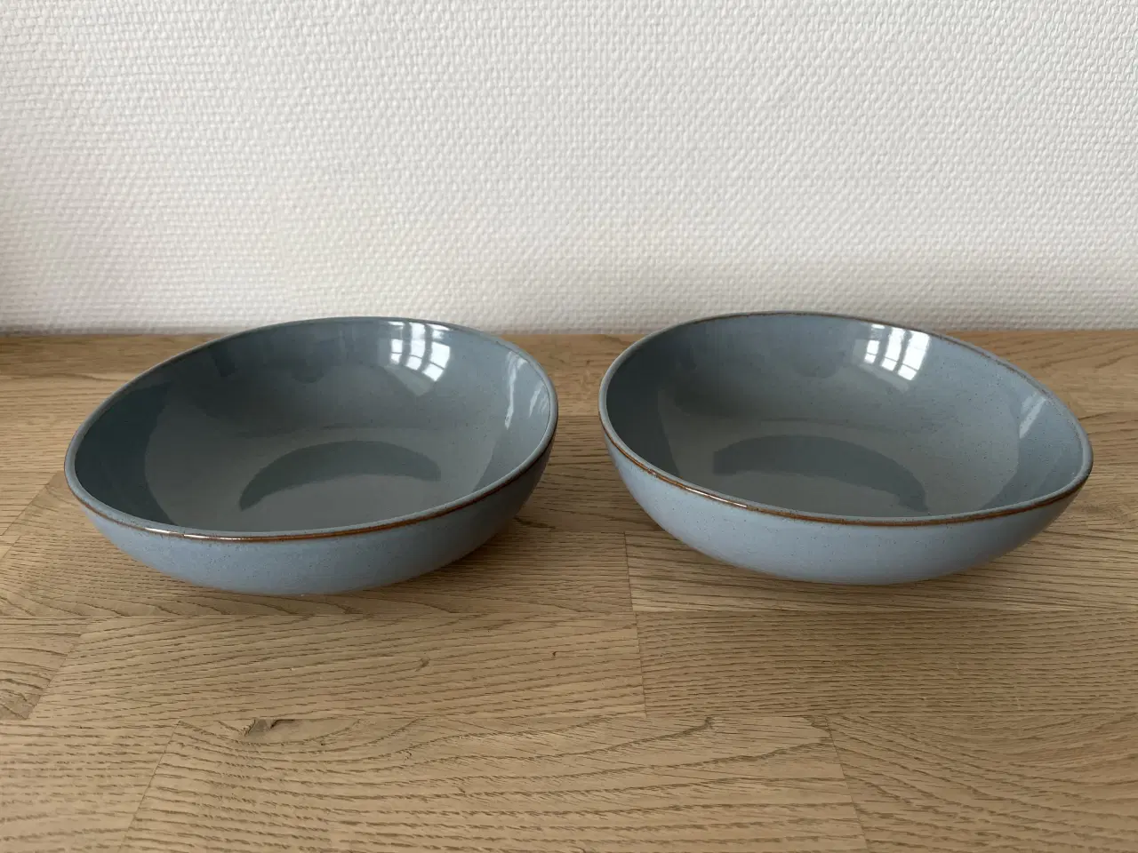 Billede 2 - 2 KELTUM stentøj skåle i farven “smokey blue”