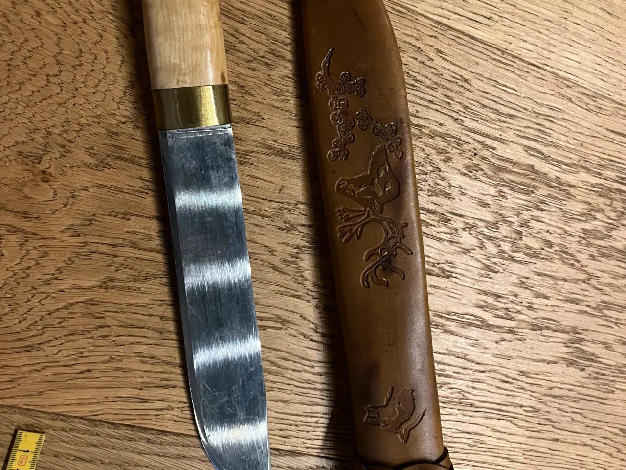 Billede 1 - Helle Leuku Kniv (Norge) m/ Hjorteslæde