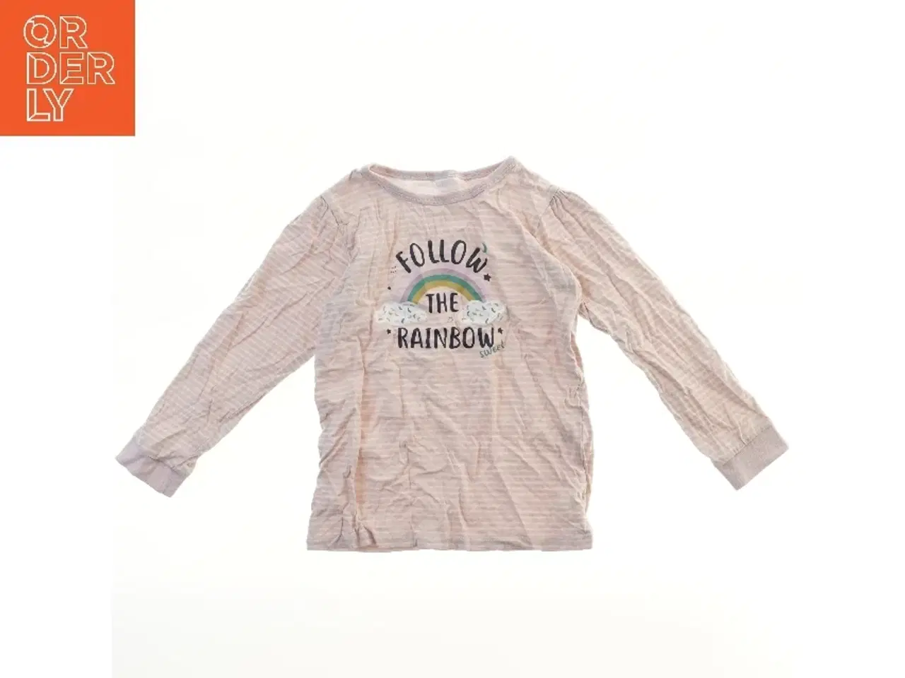 Billede 1 - Langærmet T-shirt med regnbuemotiv (str. 122)