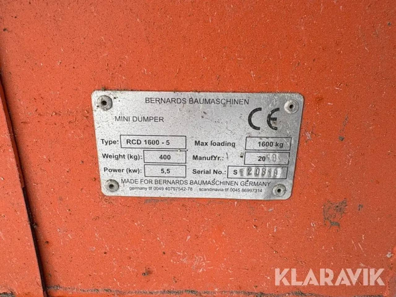 Billede 8 - Mini Dumper Bernards Rcd 1600-5