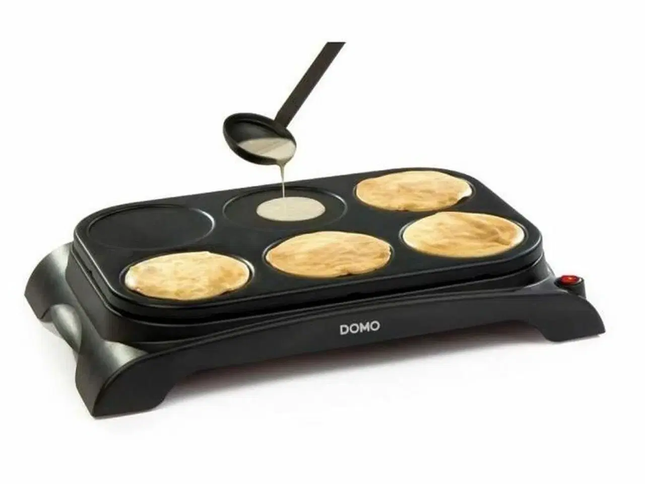 Billede 1 - DOMO DO8709P pandekagejern - 6 mini pandekager, 1000 W - Sort