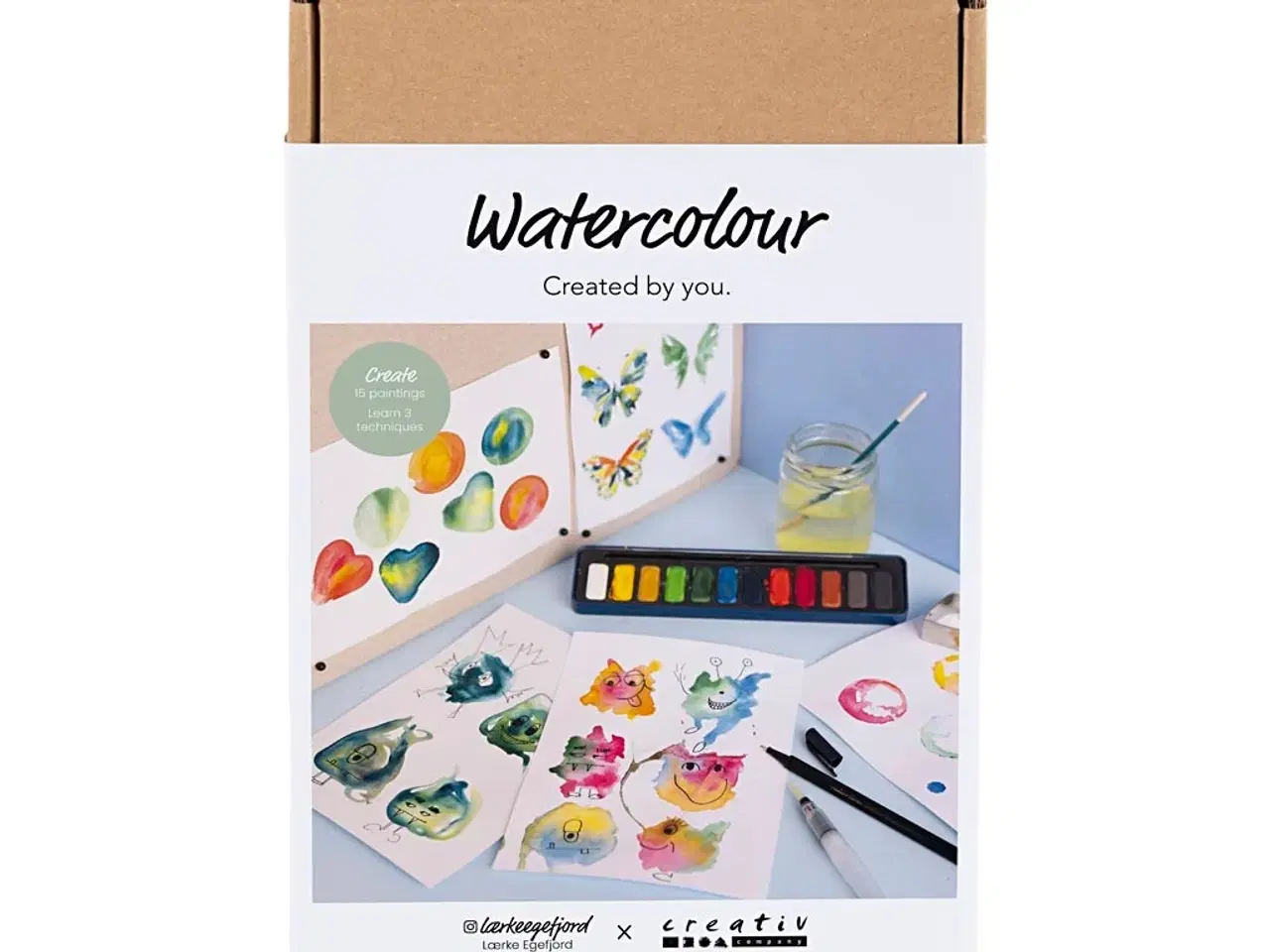 Billede 1 - DIY Akvarel Kit til Børn - Kreativ Malenæring