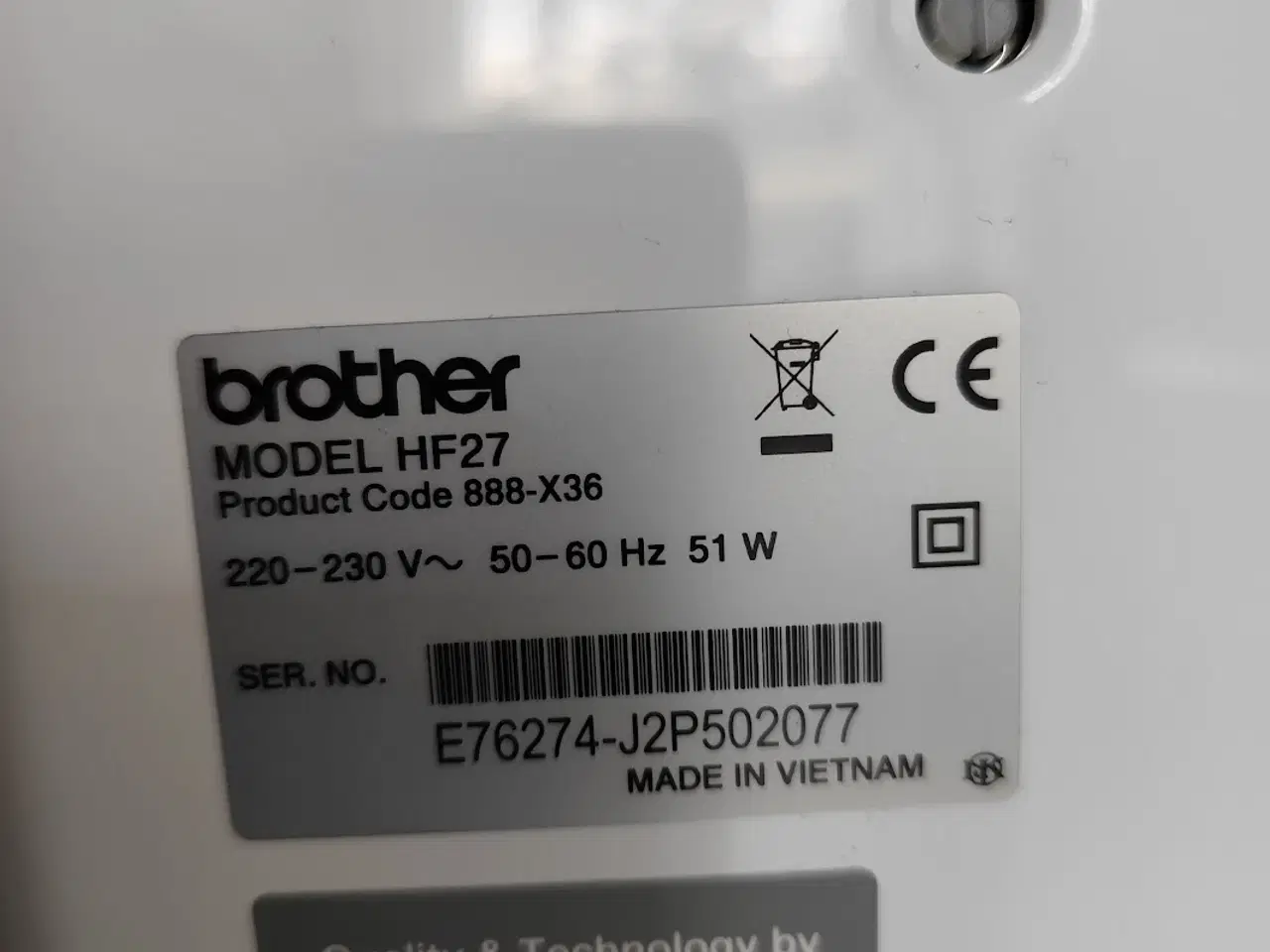 Billede 6 - Brother HF27 symaskine