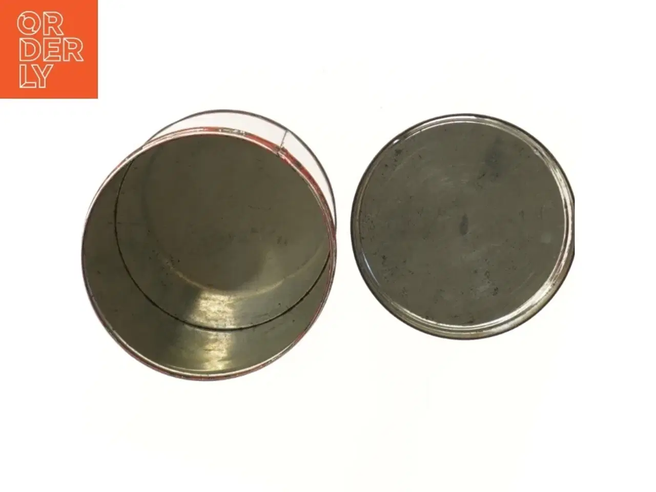 Billede 2 - Vintage metalbeholder lagermann (str. Ø 16 cm længde 19,5 cm)