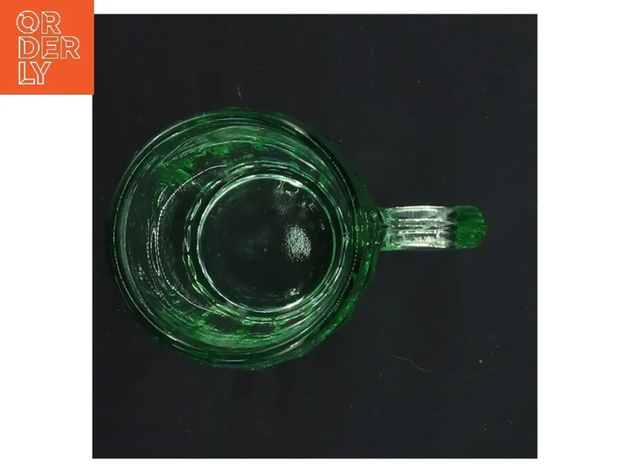 Billede 3 - Vintage Grøn glaskrus med håndtag (str. Ø 5,5 cm længde 8 cm)