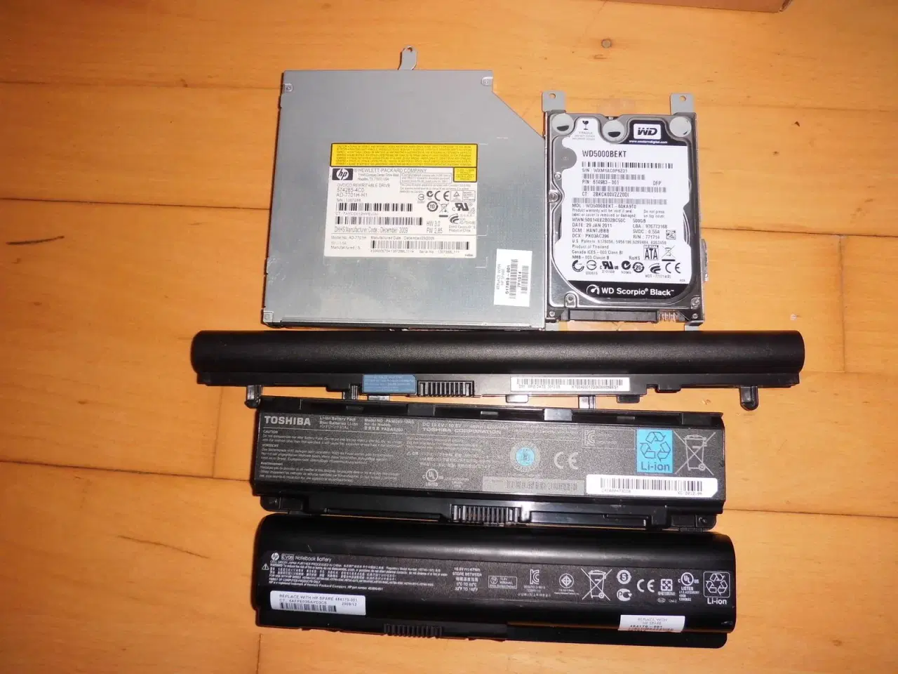 Billede 1 - batterier, harddisk, cd drev til bærbar