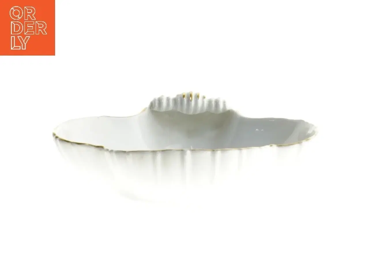 Billede 2 - Elegant porcelænsfad med blomstermotiv fra B&G (str. Ø 17 cm)
