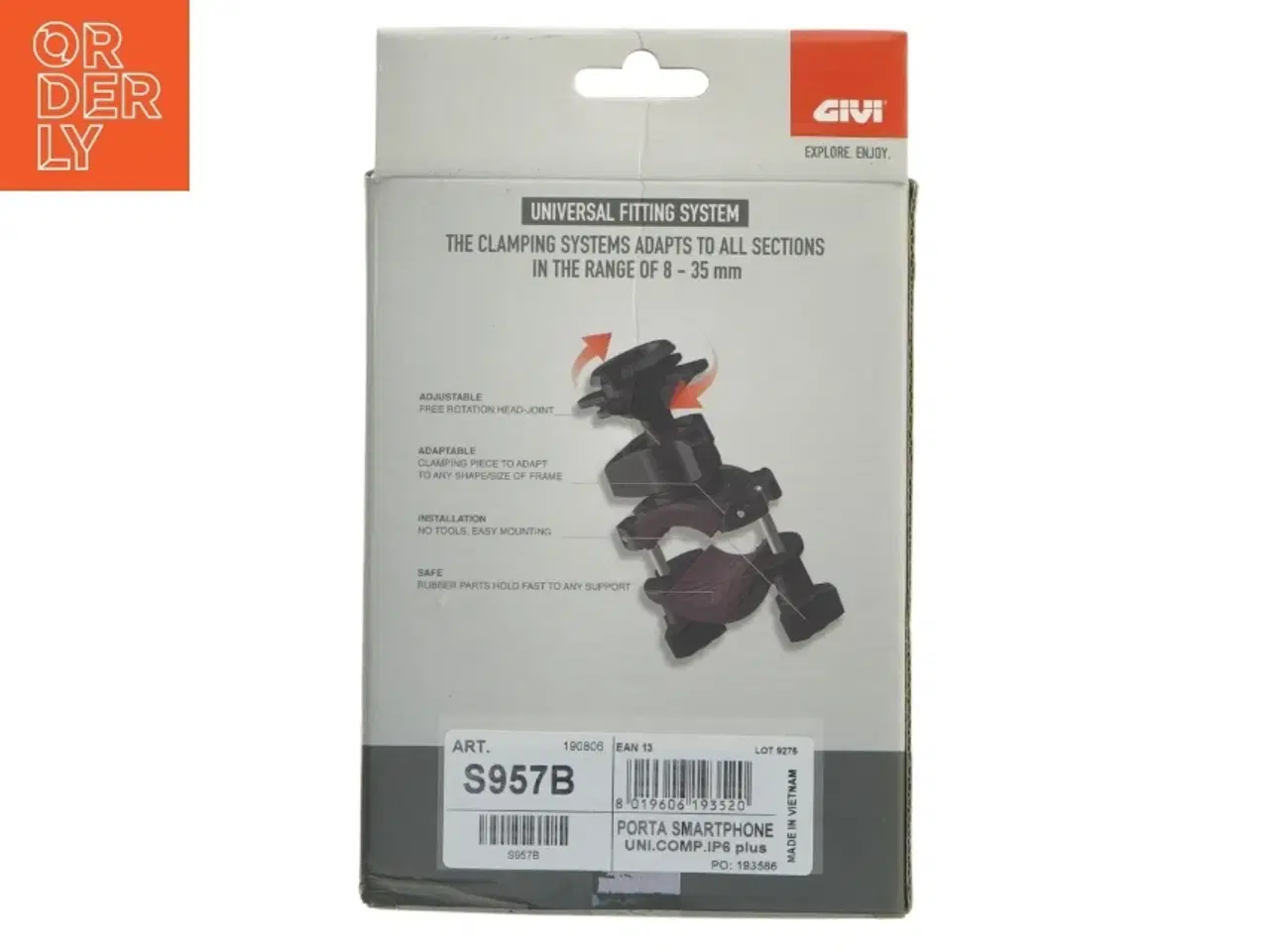 Billede 2 - Give Smartphoneholder til mc, cykel og knallert (str. 20x12 cm)