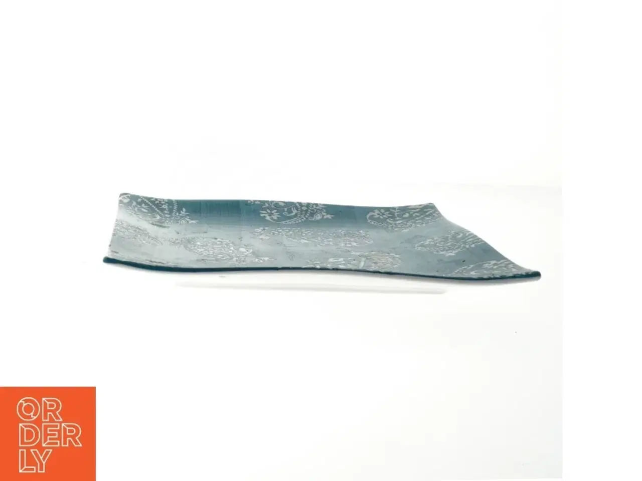 Billede 2 - Firkanet tallerken med mønster (str. 25,5x25,5 cm)