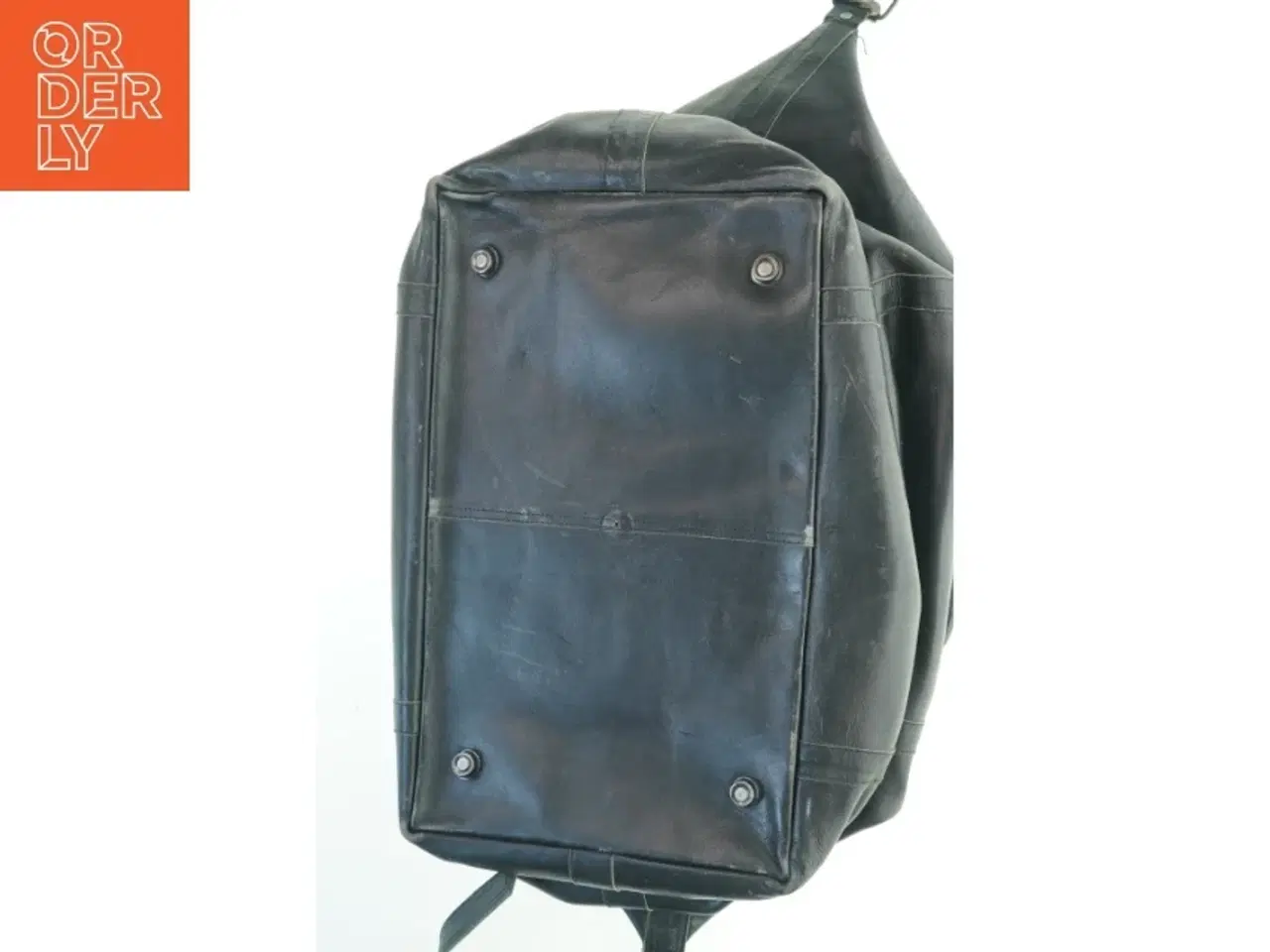 Billede 8 - Sort lædertaske (str. 56x40x36 cm)