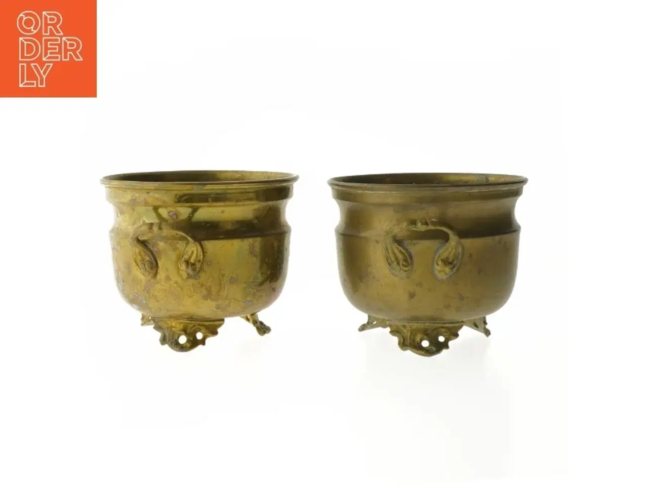 Billede 2 - Messing urtepotteskjuler (str. Ø 13,5x11 cm)