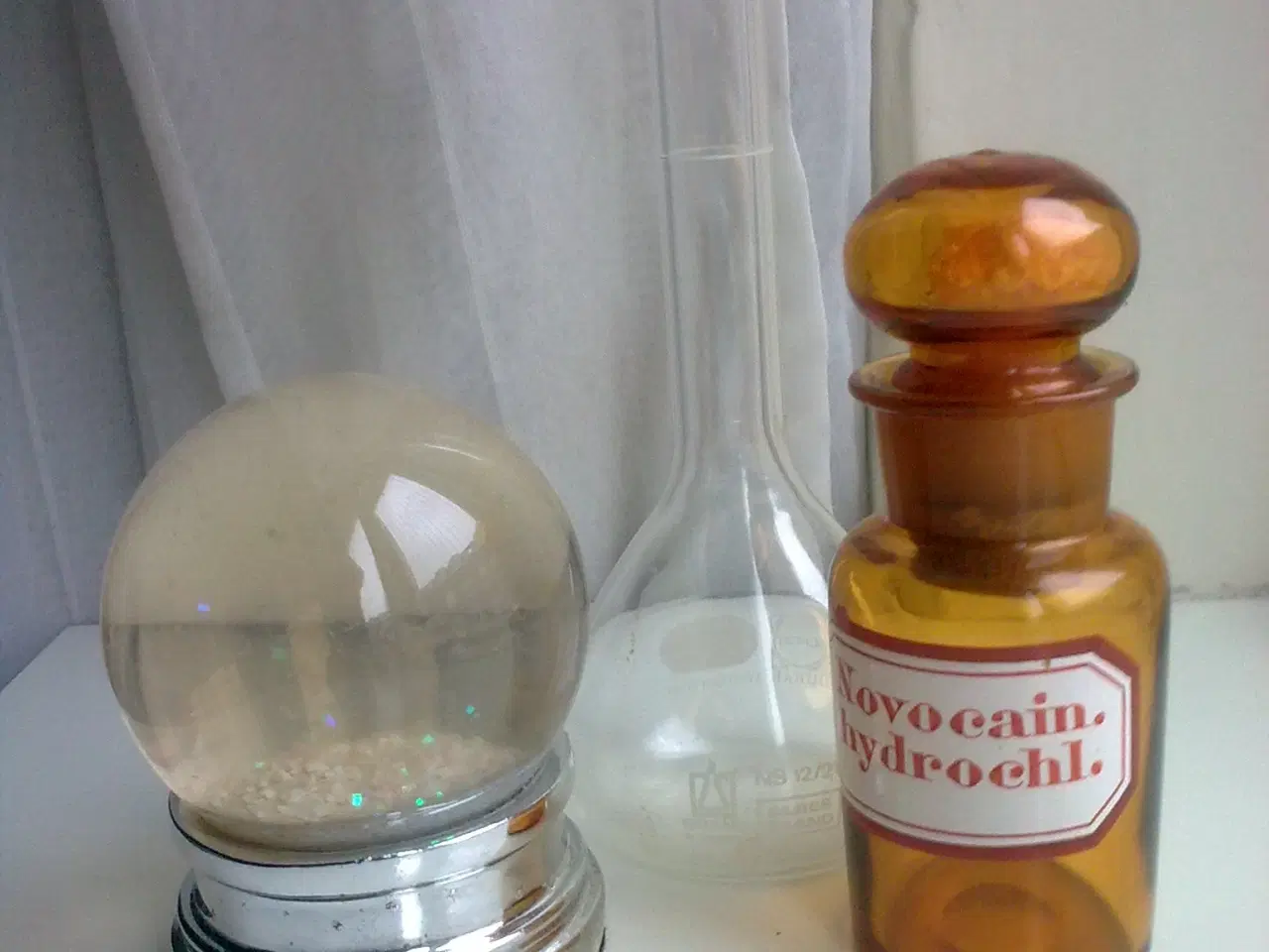 Billede 9 - Medicin glas m glaslåg HÅNDLAVET gul pilleglas