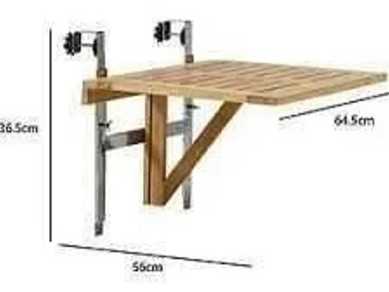 Billede 2 - Rosenborg altanbord - teak 60x54 cm