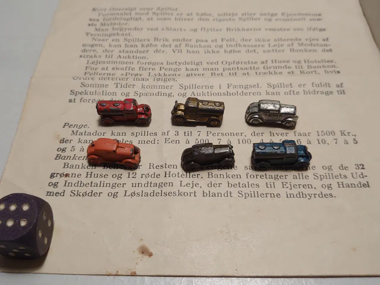 Billede 4 - Gammelt Matadorspil fra før 1948. Kan være 1. udg.