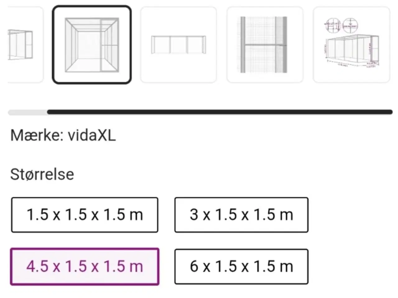 Billede 2 - Stort galvaniseret bur / voliere 4,5 m – nyt