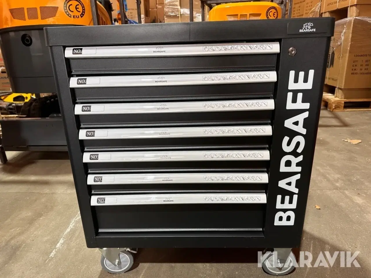 Billede 2 - Værktøjsvogn Bearsafe med 7 skuffer og 239 dele