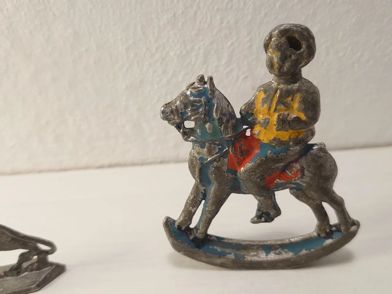 Billede 2 - 5 stk gamle tin/bly figurer. L. elefant 8 cm.