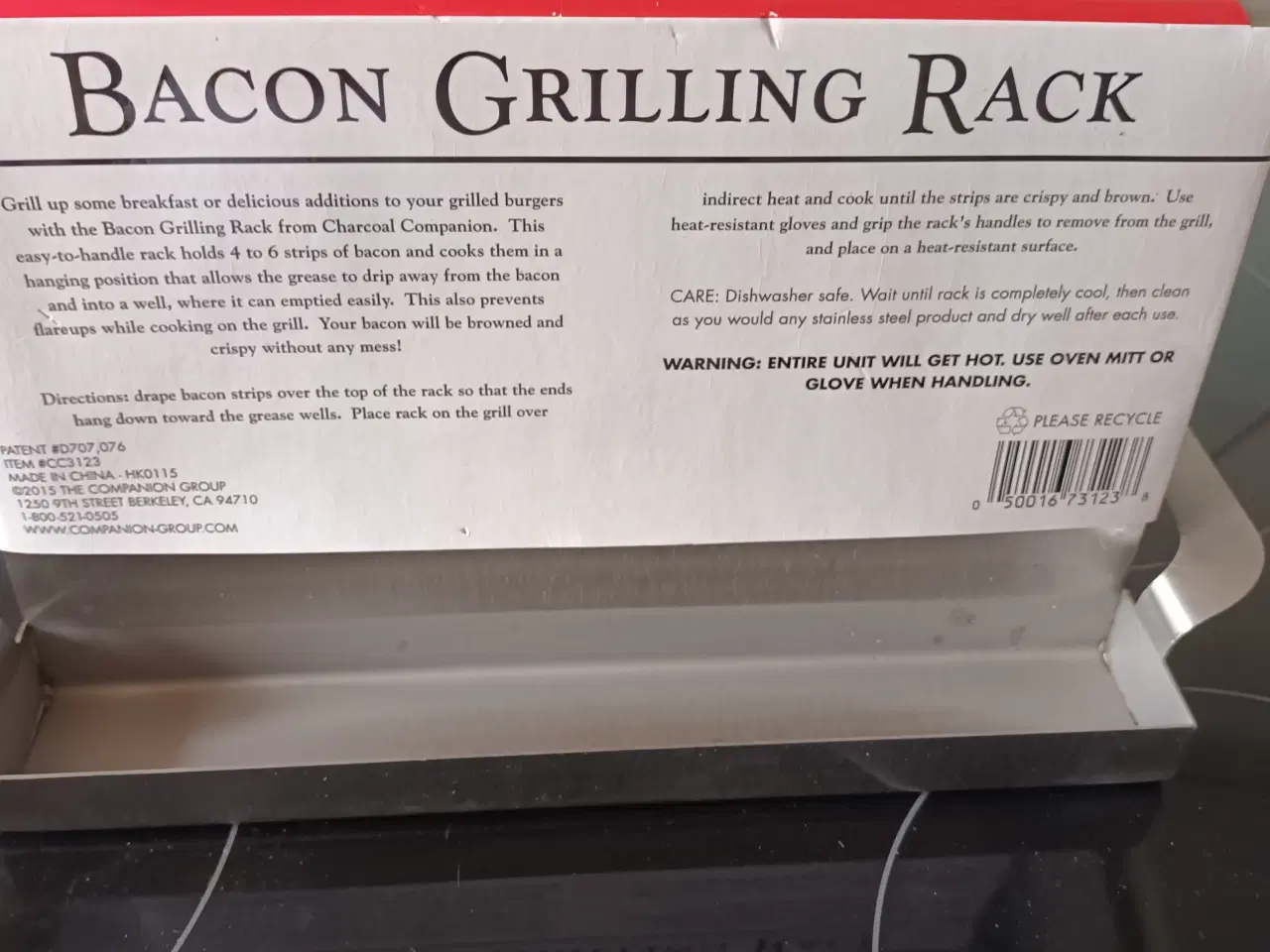 Billede 2 - Holder til bacon på grillen