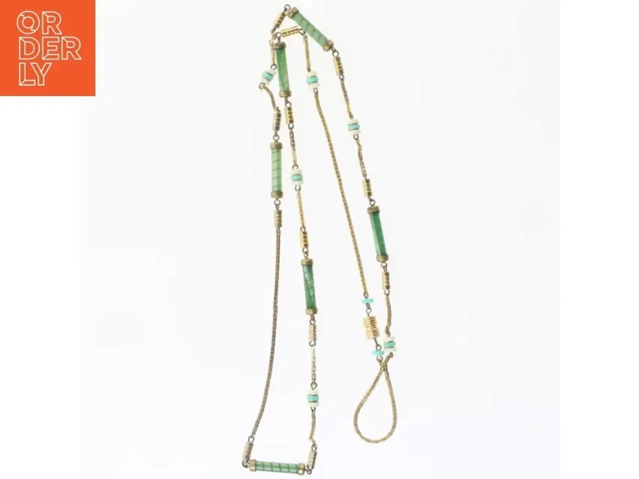 Billede 1 - Vintage halskæde med farvede perler (str. 90 cm)