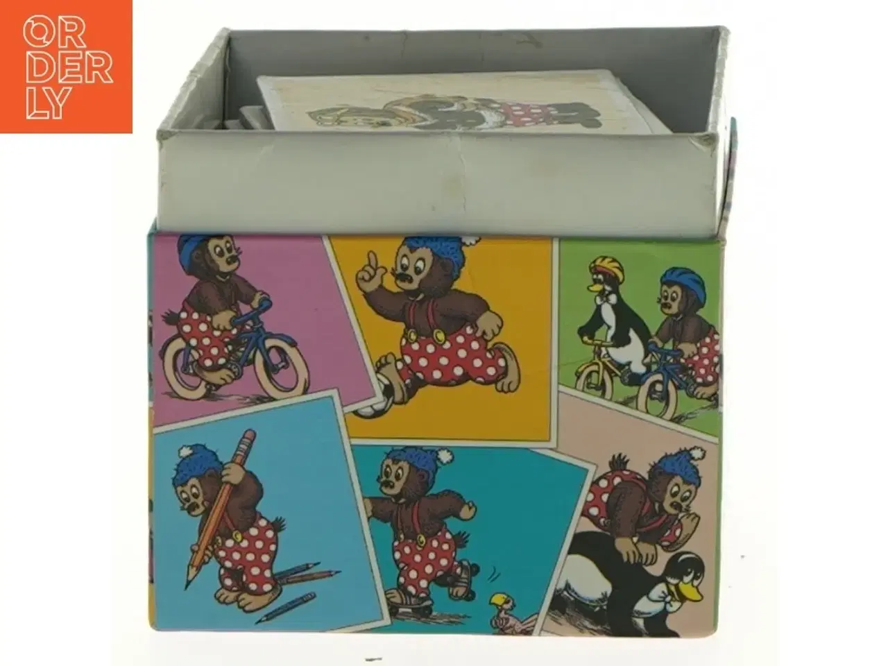 Billede 5 - Vintage børne-huskespil fra Rasmus Klump (str. 9 x 9 x 9 cm)