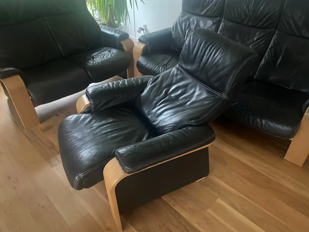 Billede 4 - Lædersofa gruppe