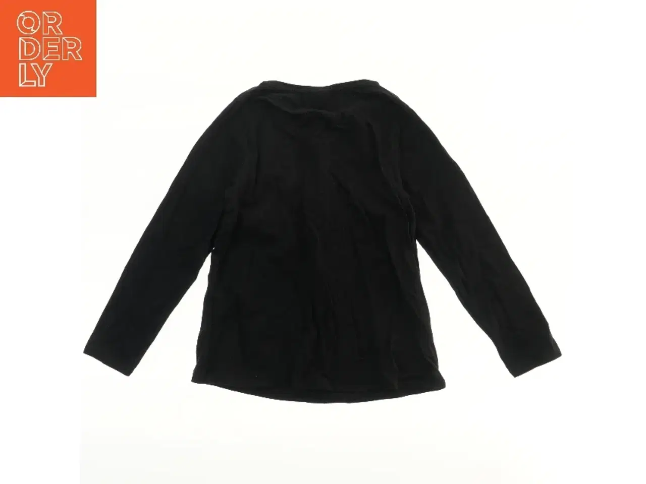 Billede 2 - Langærmet sort bluse med detaljeret halsudskæring fra Zara (str. 122)