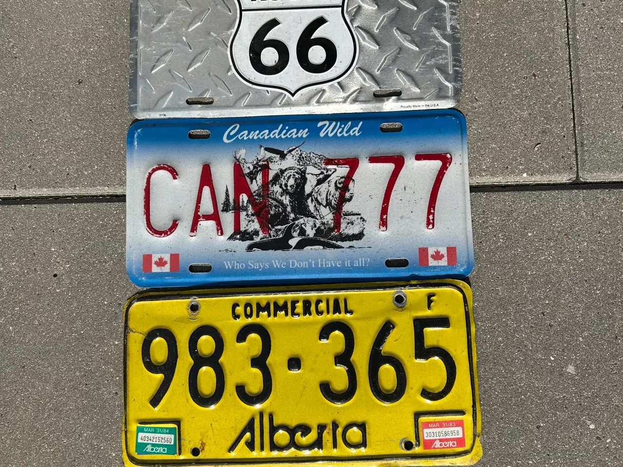 Billede 2 - Nummerplader 3 stk bl.a. Canada