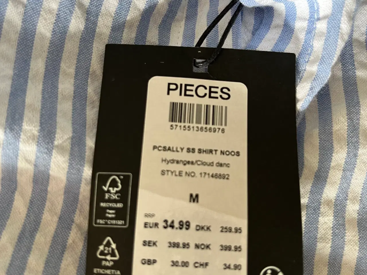 Billede 2 - Kortærmet skjorte fra PIECES – Str. XS