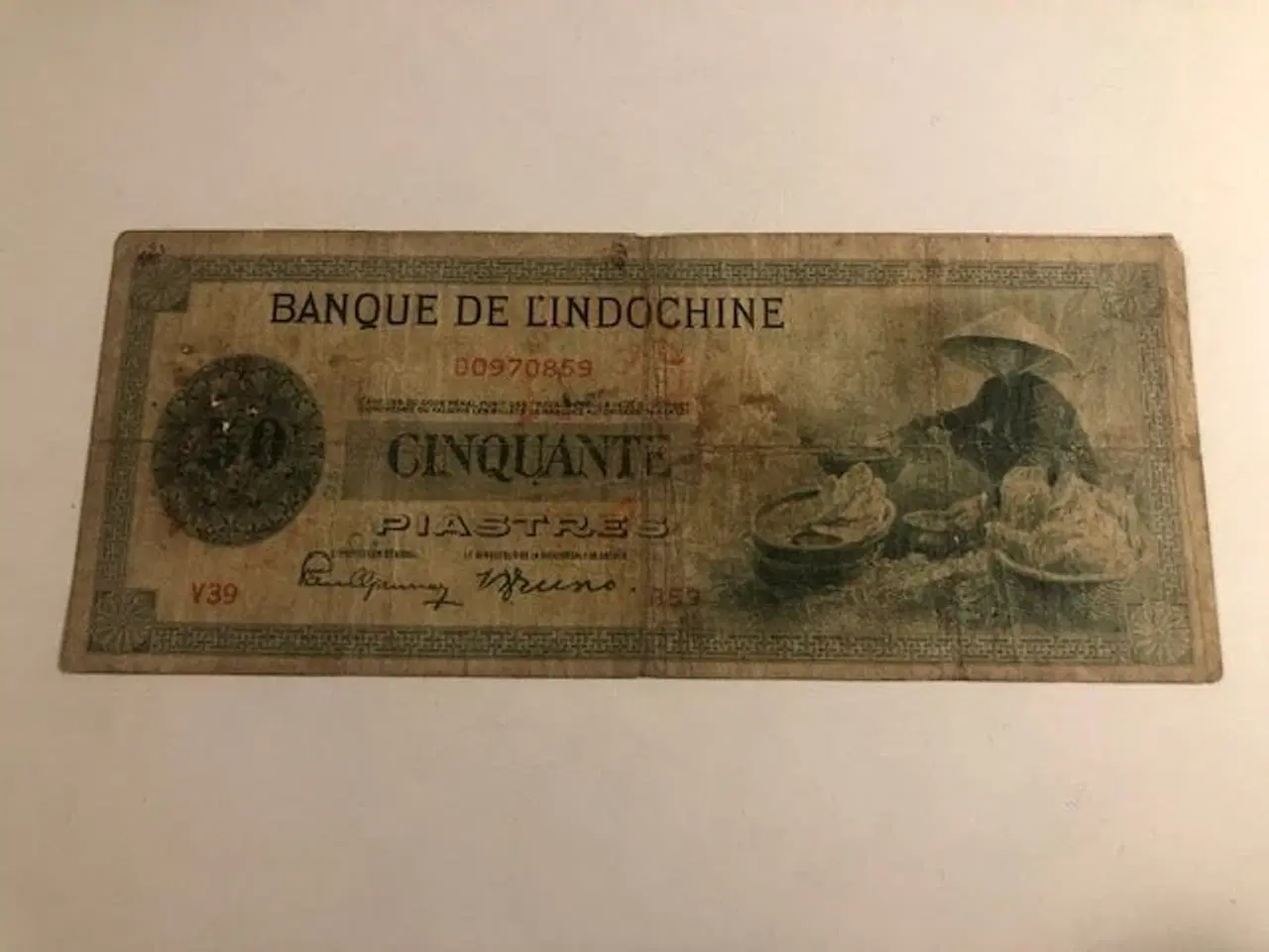 Billede 1 - 50 Piastres French Indochina 1945