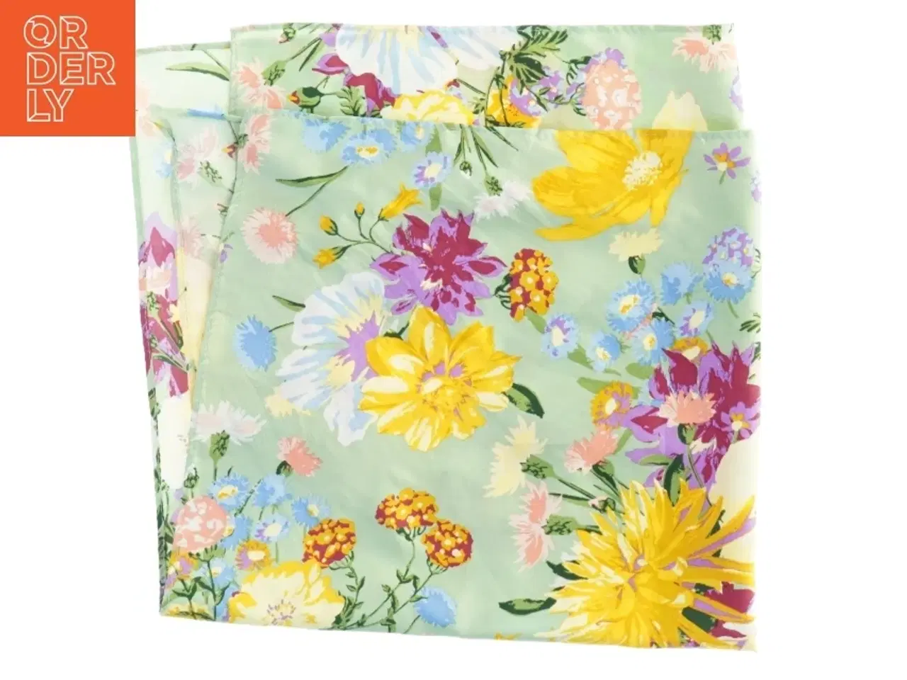 Billede 1 - Blomstret stofserviet (str. 55x55 cm)