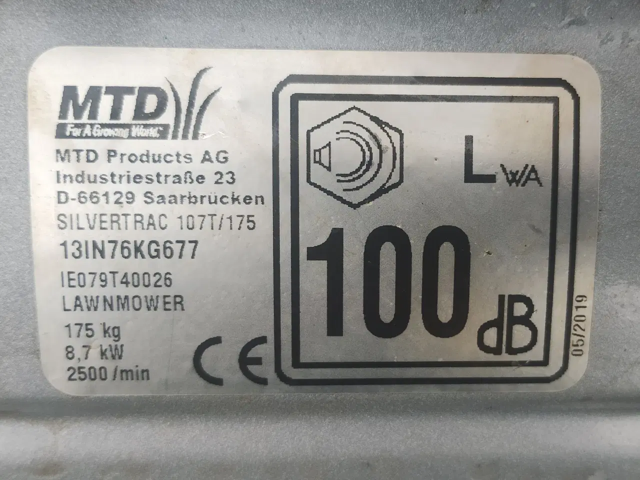 Billede 5 - Havetraktor MTD Silvertrac 107T/175 