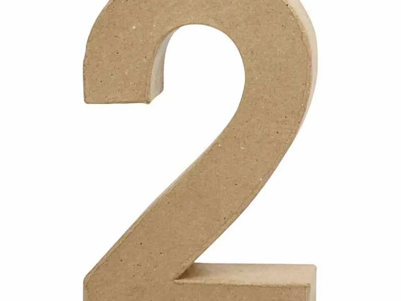 Billede 1 - Håndlavet Papmaché Tal - 20,5 cm Dekoration