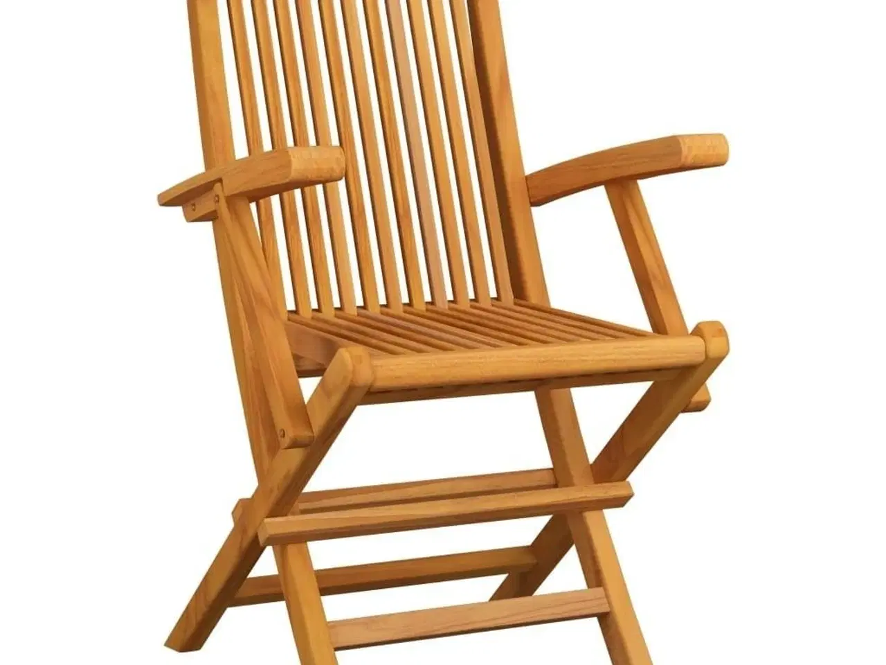 Billede 2 - Foldbare havestole 6 stk. massivt teaktræ