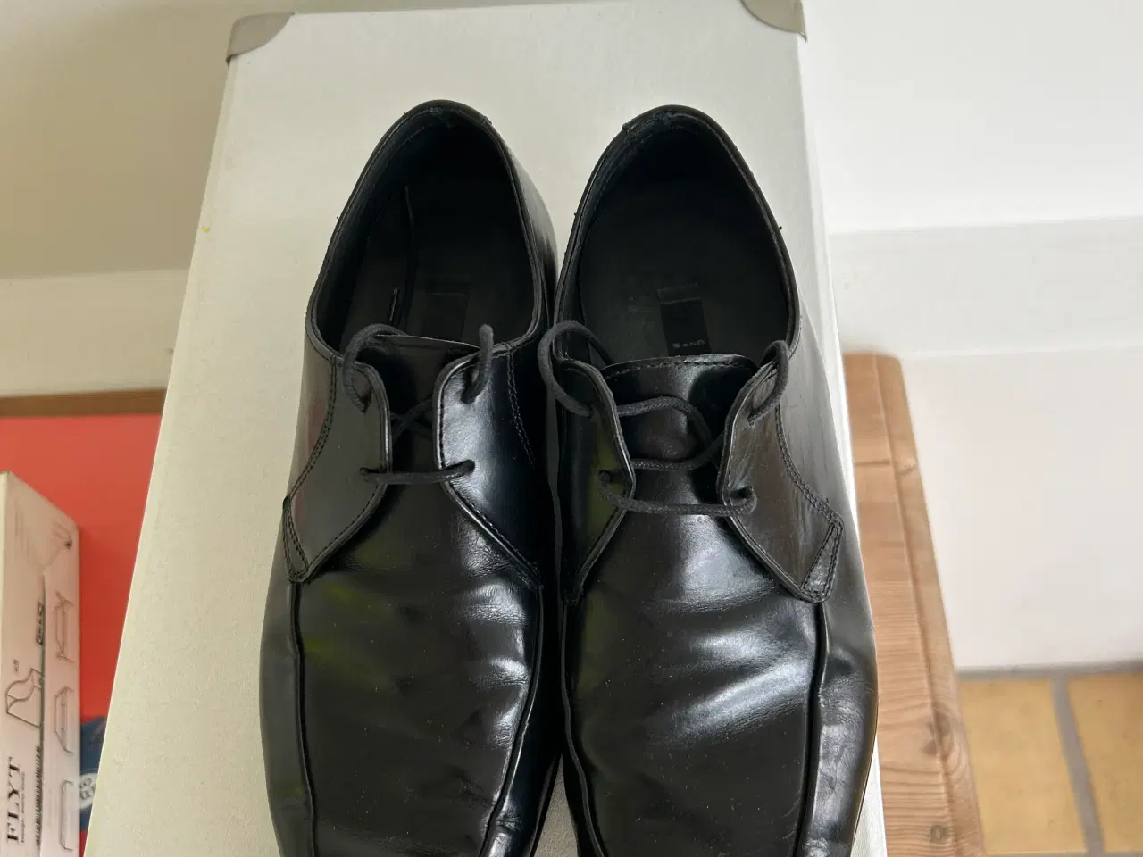 Billede 1 - Herre sko - 5 par sorte snøre 