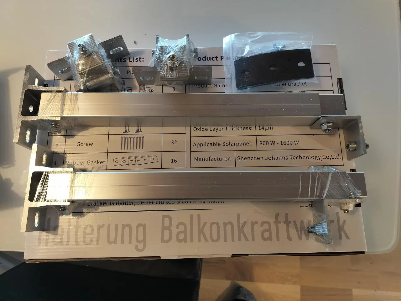 Billede 2 - solcelle stativ og beslag aluminium helt nye