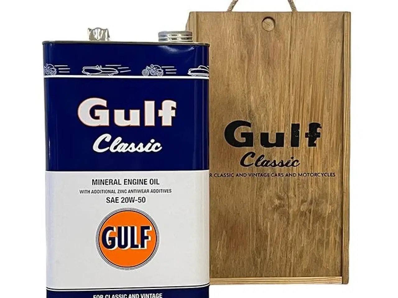 Billede 1 - Gulf Classic 20w-50, 5 liter i trææske