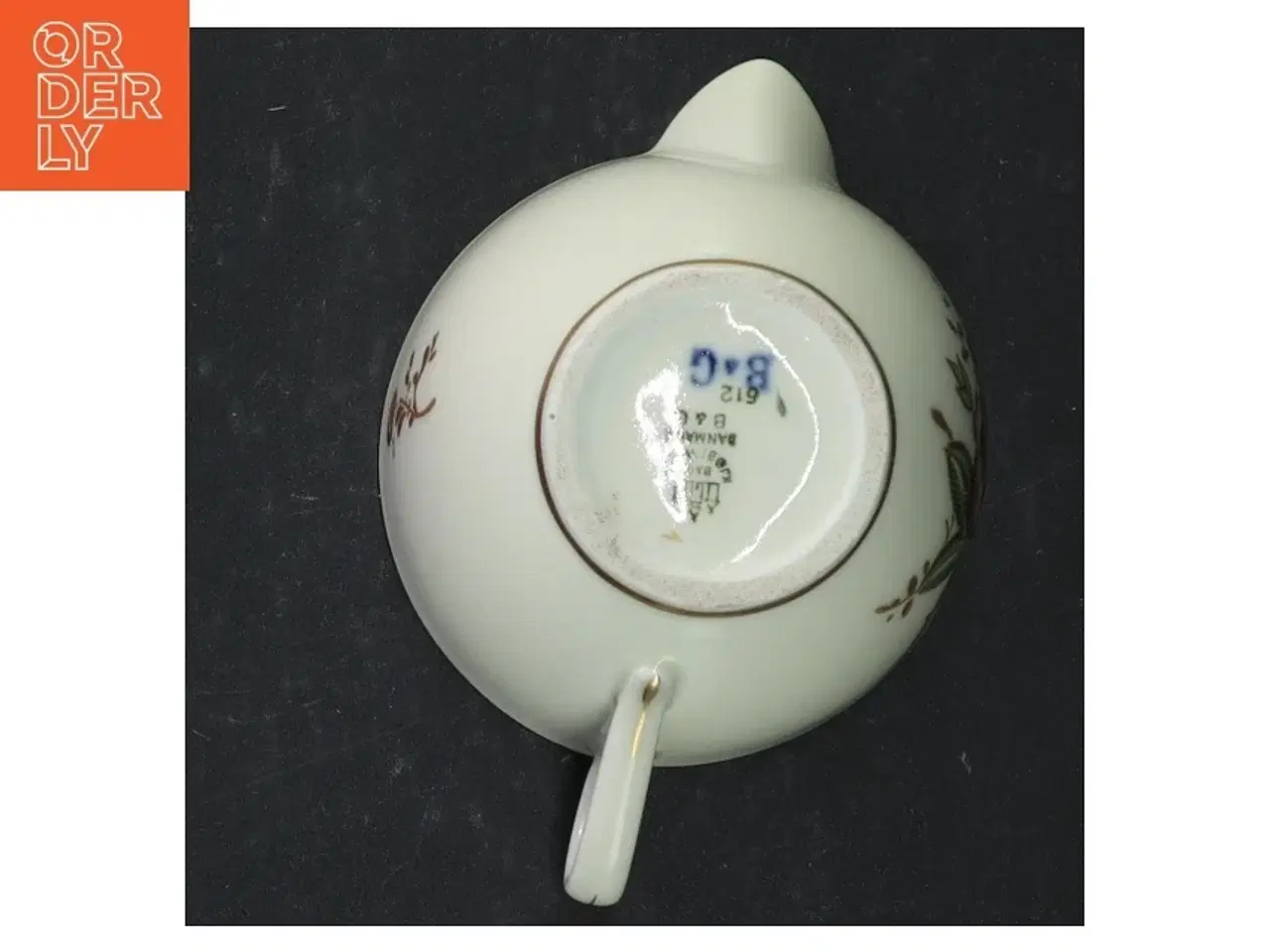Billede 4 - Porcelæns flødekande med blomstermotiv fra B&G