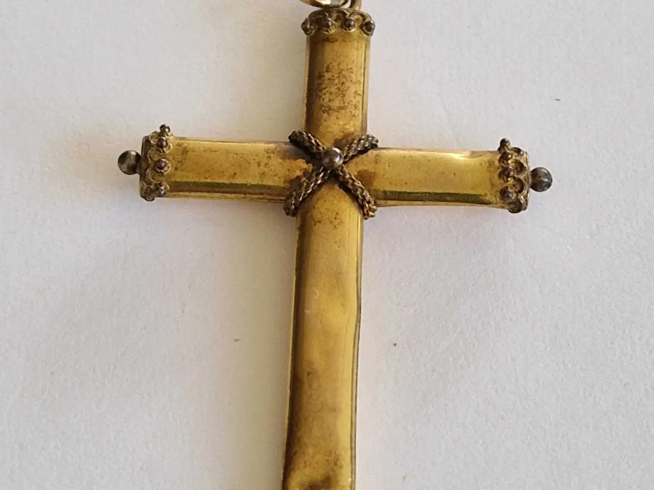 Billede 2 - Antikt forgyldt edwardiansk kors fra ca år 1900