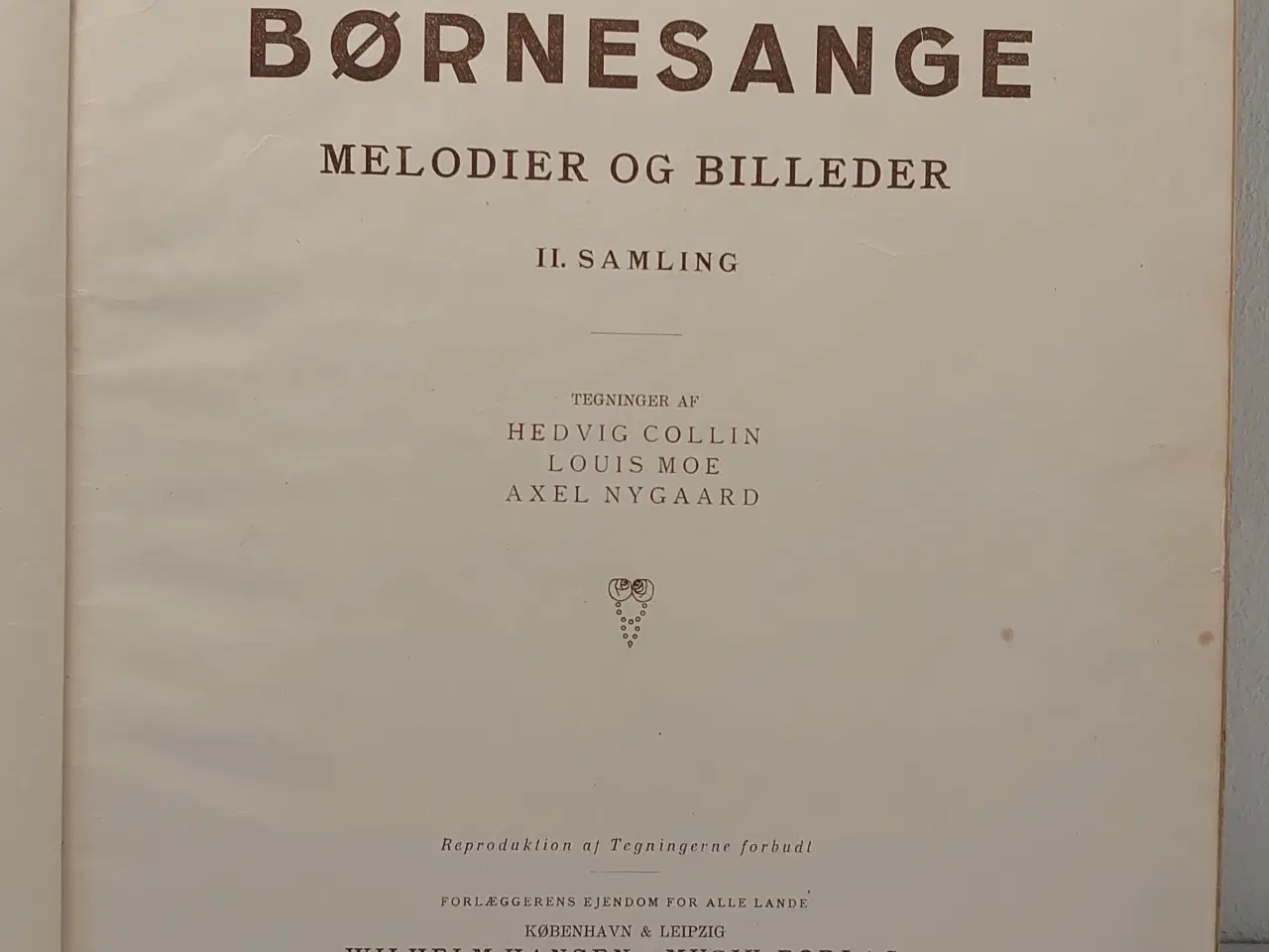 Billede 4 - Vore Børnesange 2.samling. ill. Louis Moe mfl.1919