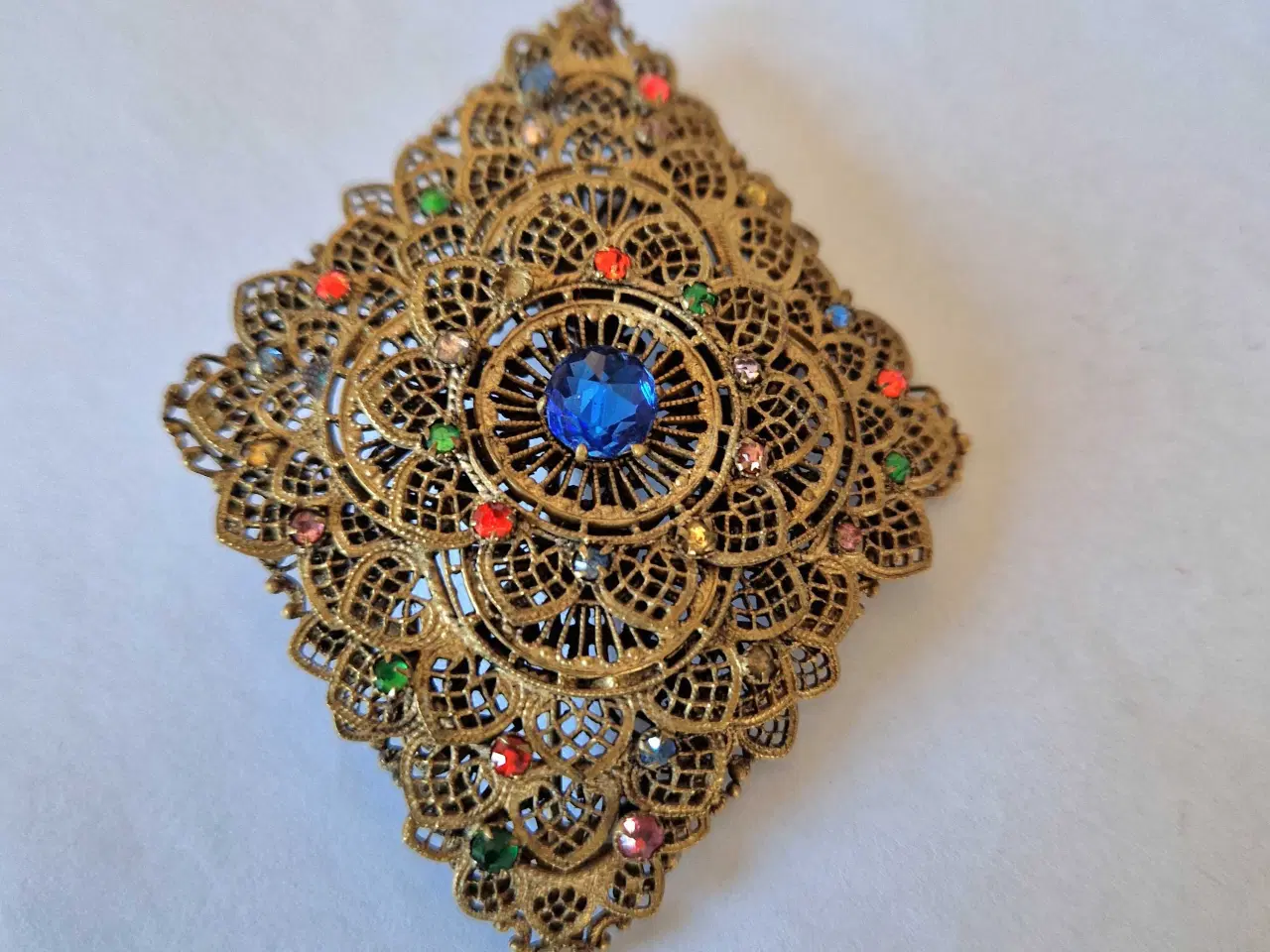 Billede 6 - Antik tjekkisk/bøhmisk filigran broche fra 1920ern