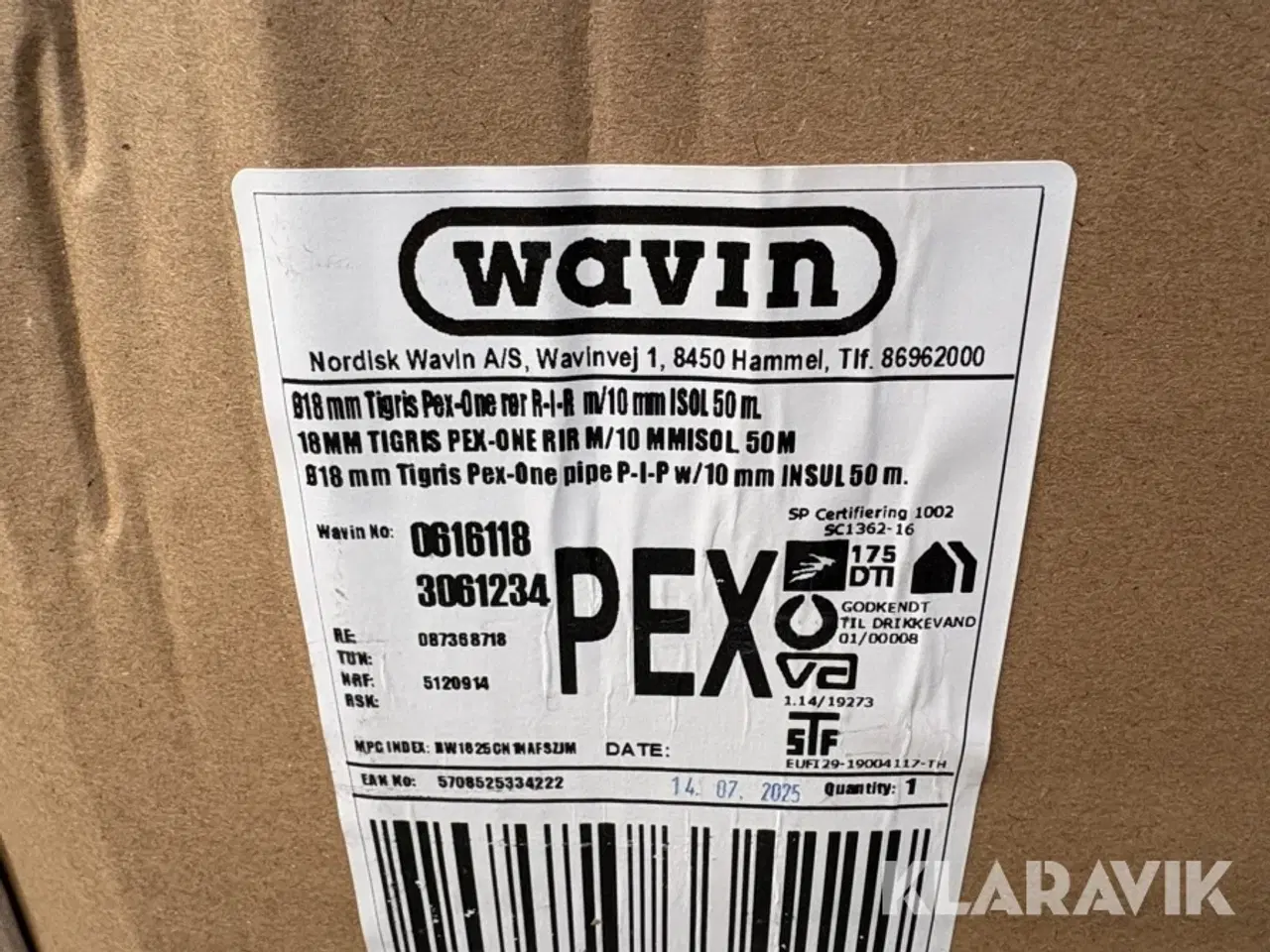 Billede 5 - Pex rør Wavin 18 mm med isolering 6 pakker