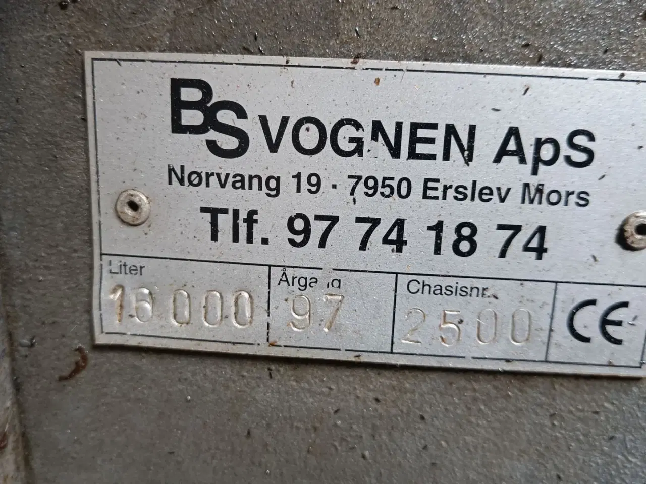 Billede 7 - BS  vognen 16 tons - galvaniseret Med 12/16 meter bom, pumpekran & flowmeter