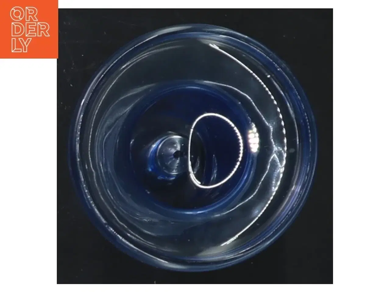 Billede 2 - Lille blå vase / lysholder (str. 8 cm)
