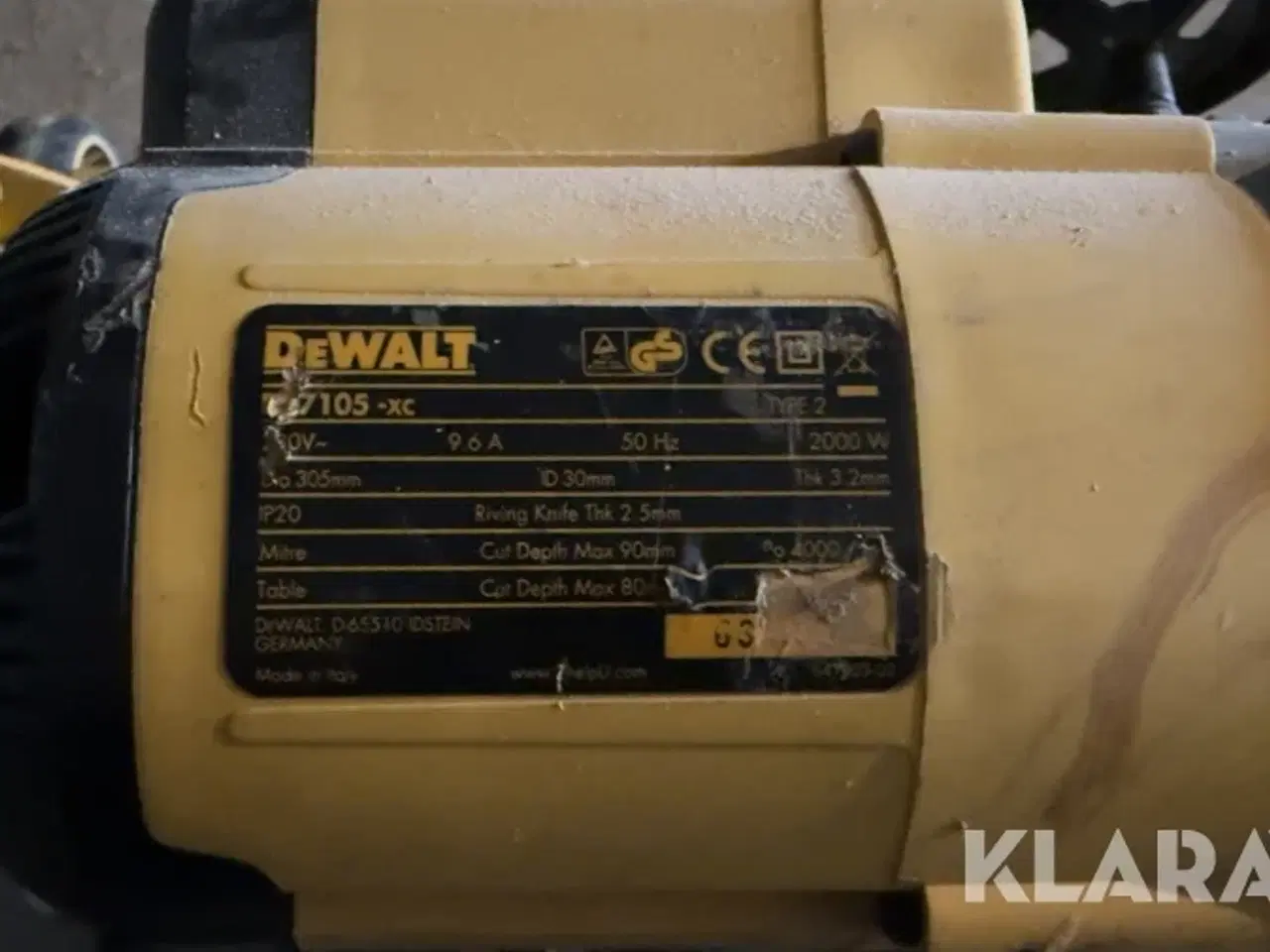 Billede 7 - DeWalt DW705-XC – Geringssav med udtræk Dewalt Dw705