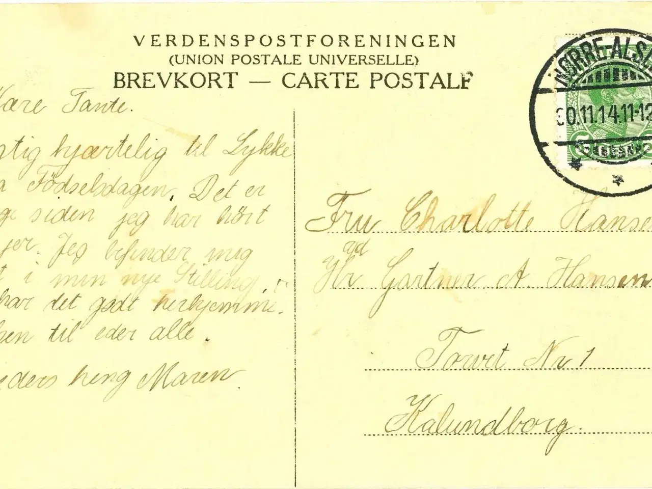 Billede 1 - Nørre-Alslev 1914