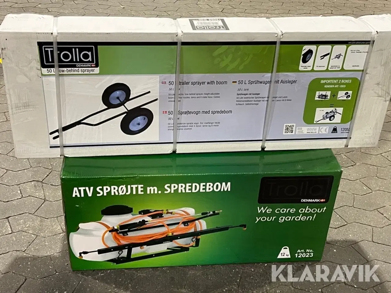 Billede 5 - Sprøjte med vogn TROLLA 12023-12052 tank 50 liter med 4 dyser