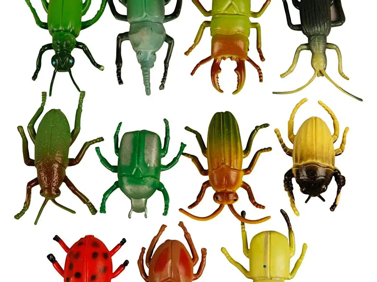 Billede 1 - Farvestrålende plastinsekter - 60 stk. á 5 cm