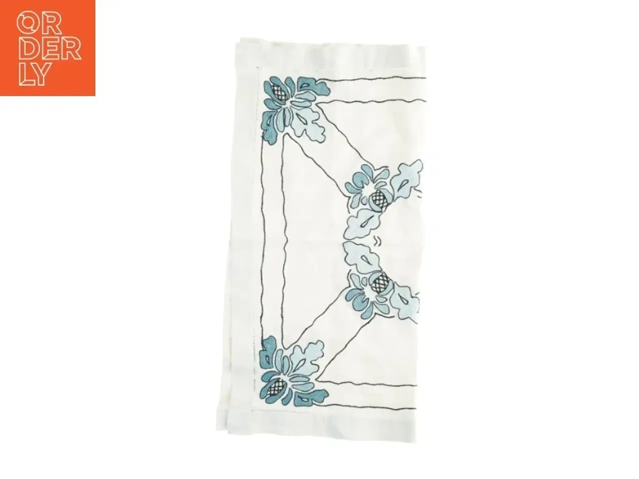 Billede 2 - Broderet dug (str. 65. x 65 cm)